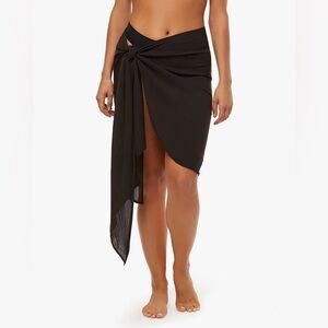 Weworewhat Beach Sarong One Size - Black Crinkle